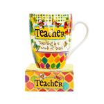 Divinity Boutique Ceramic Teacher Mug Set, 12 oz
