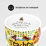 Divinity Boutique Ceramic Teacher Mug Set, 12 oz