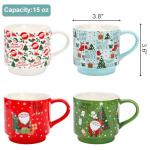 Christmas Stackable Coffee Mug Set with Rack
