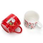 Christmas Stackable Coffee Mug Set with Rack