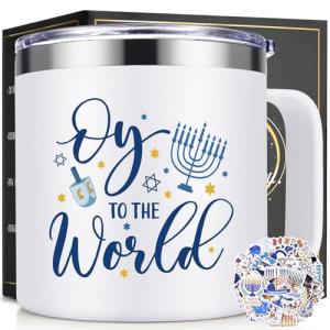 Oy To The World 14oz Insulated Coffee Mug