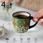 Set of 2 Stackable Espresso Cups - Green/Blue