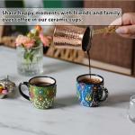 Set of 2 Stackable Espresso Cups - Green/Blue