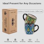 Set of 2 Stackable Espresso Cups - Green/Blue