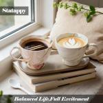 Hand-Painted Marble Ceramic Coffee Mug, 20 Oz