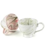 Hand-Painted Marble Ceramic Coffee Mug, 20 Oz