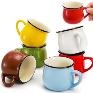 Cute Mini Ceramic Espresso Cups - Set of 6