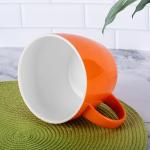 Oversized Minimalist Orange Ceramic Coffee Mug