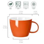 Oversized Minimalist Orange Ceramic Coffee Mug
