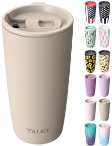 TILUCK 20 oz Insulated Travel Coffee Tumbler