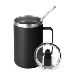 Insulated 16oz Travel Coffee Mug with Straw