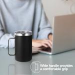 Insulated 16oz Travel Coffee Mug with Straw
