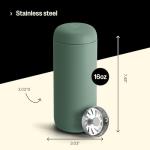 Fellow 16 oz Vacuum-Insulated Travel Mug - Smoke Green
