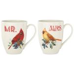 Lenox Winter Greeting Mr & Mrs Mug Set