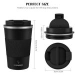 MOMSIV 12oz Insulated Travel Coffee Mug
