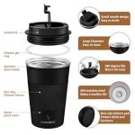MOMSIV 12oz Insulated Travel Coffee Mug