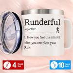 Insulated 14oz Coffee Mug for Runners