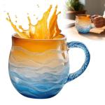 Sea Glass Sunset Mug Set, Ocean Wave Design
