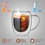 Double-Walled Glass Coffee Mugs Set of 2