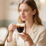 Double-Walled Glass Coffee Mugs Set of 2