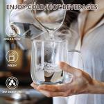 Comfome Double Wall Glass Coffee Mugs, 4-Pack