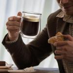 Comfome Double Wall Glass Coffee Mugs, 4-Pack