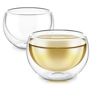 Double-Walled Glass Teacups - Set of 2