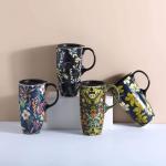 Green Porcelain Latte Tea Cup with Lid - 17oz