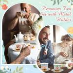 Set of 6 Floral Tea Cups and Saucers