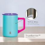 Insulated Blue Tie Dye Travel Coffee Mug 16oz