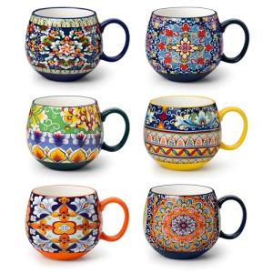 Vancasso Colorful Ceramic Coffee Mugs Set of 6