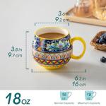 Vancasso Colorful Ceramic Coffee Mugs Set of 6