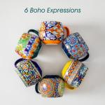 Vancasso Colorful Ceramic Coffee Mugs Set of 6