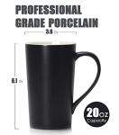 Extra Large Black Coffee Mug - 20 Ounces