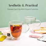 ChaYeah Insulated Double Wall Glass Mugs - 12 OZ (Set of 2)