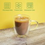 ChaYeah Insulated Double Wall Glass Mugs - 12 OZ (Set of 2)