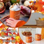 Set of 3 Pumpkin Enamel Coffee Mugs
