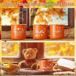 Set of 3 Pumpkin Enamel Coffee Mugs