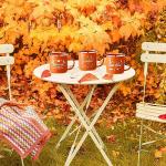 Set of 3 Pumpkin Enamel Coffee Mugs