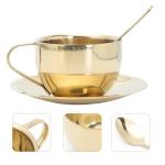 HAKIDZEL Stainless Steel Coffee Mug Set with Spoon