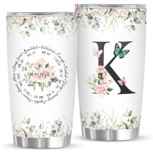Personalized Initial K Tumbler - 20oz Mug