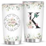 Personalized Initial K Tumbler - 20oz Mug