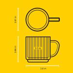 JoyJolt Stackable Glass Mugs Set of 2