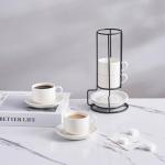 YOLIFE Stackable Porcelain Espresso Cup Set