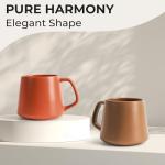 MIAMIO Set of 4 Large Ceramic Coffee Mugs