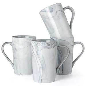 Marble 12 oz Coffee Mugs Set of 4