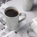 Marble 12 oz Coffee Mugs Set of 4