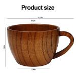 Buqoo Vintage Wooden Tea Cup & Coffee Mug