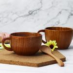 Buqoo Vintage Wooden Tea Cup & Coffee Mug