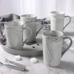 Marble 12 oz Coffee Mugs Set of 4